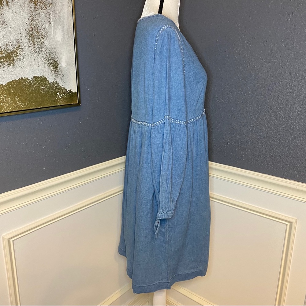 Madewell Indigo Peasant Dress - Picture 8 of 12